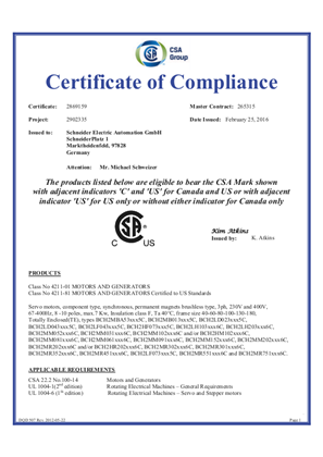 CSA Certificate BCH2