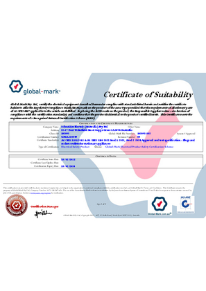 PDL976, 4Pin Range Plug With Cord, Certificate, RCM, Global Mark Pty LTD