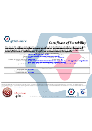 Clipsal 56CSC, Cord extension sockets, Certificate, RCM, Global Mark Pty LTD
