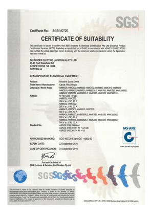 Certificate of Suitability
