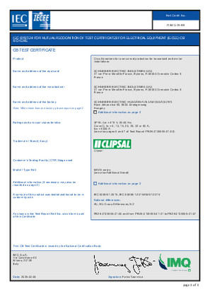 CB Certificate