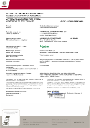 IMQ certificate