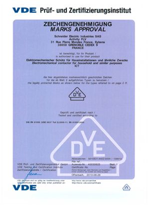 VDE certificate