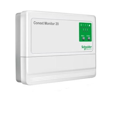 Conext Monitor 20 is a compact monitoring and control unit. This data logger allows simple configuration and operation.