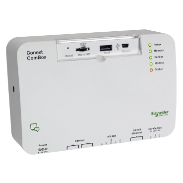 Conext ComBox communication device Schneider Electric New remote monitoring from Schneider Electric