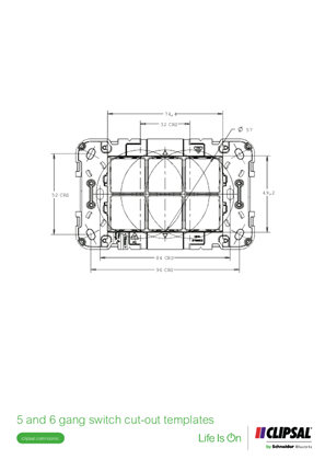 Iconic CutOutTemplate-5-6 Gang Switch