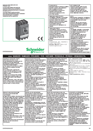 Compact NSX400-630 AC Cicuit Breaker Instruction Sheet