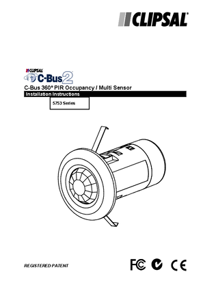 C-Bus 360º PIR Occupancy / Multi Sensor Installation Manual