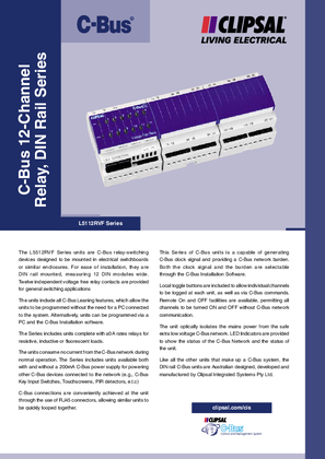 C-Bus 12-Channel Relay, DIN Rail Series Leaflet