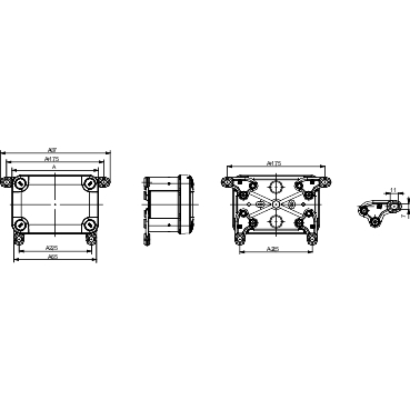 4 x External fixing lugs