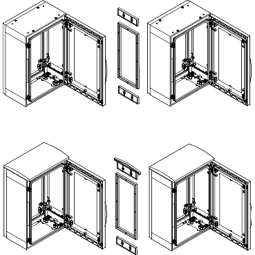 Thalassa, Horizontal Coupling Kit, For PLA Enclosure H1500xD420 Mm, 15 Mm, IP55 Coupling