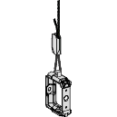 Etrier univ.et cable acier 3 m
