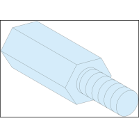  LVS03186 LVS03186 ODSTOJNIK HEXAGONAL M5 4kom V23mm  