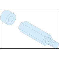  LVS03199 LVS03199 ODSTOJNIK HEXAGONAL M8 4kom V40+10  