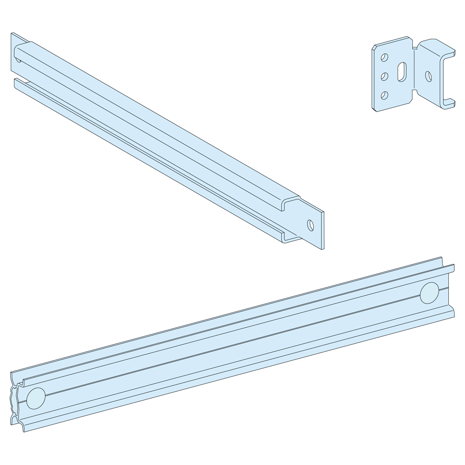 Rail réglabl.prof.app.mod.L400