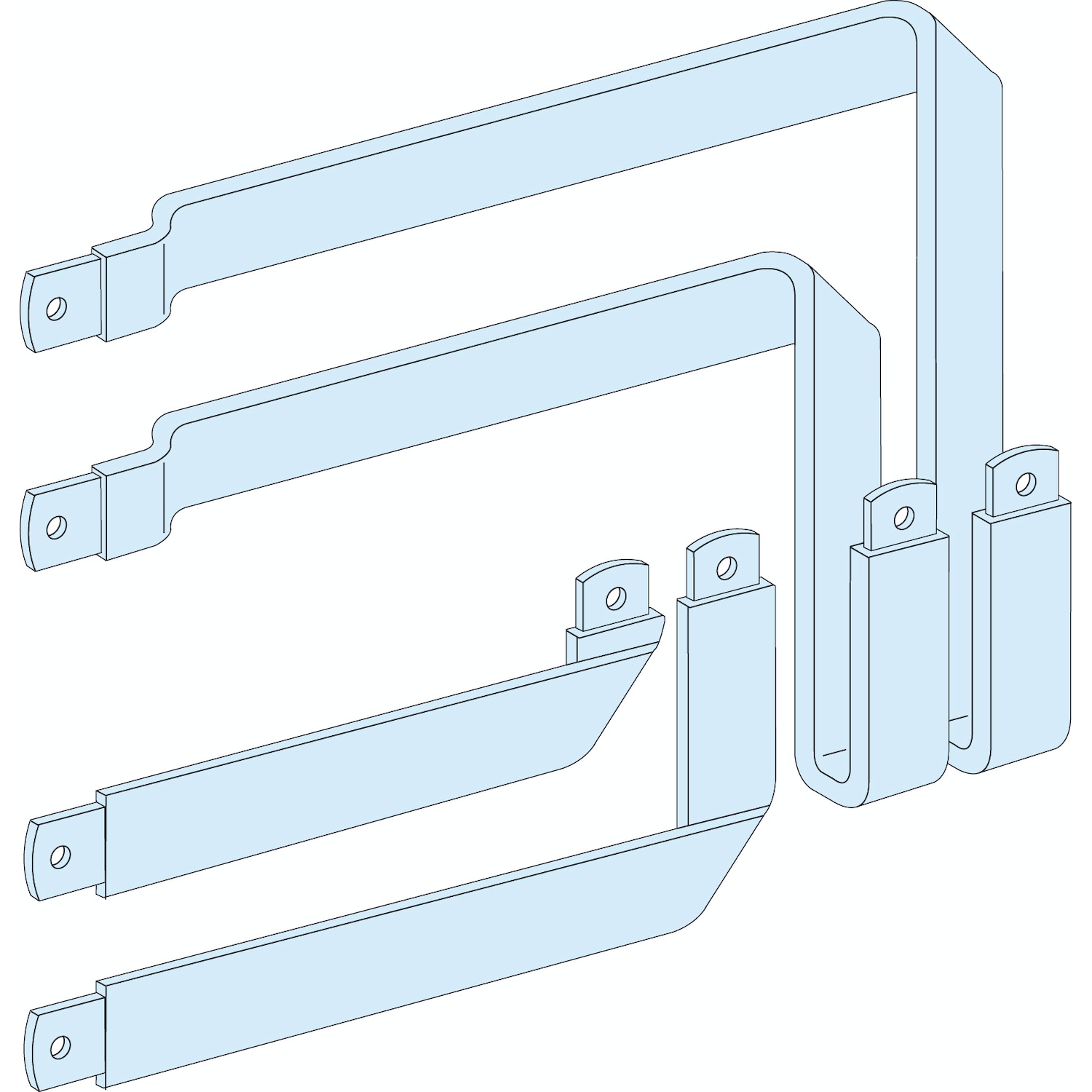 Betáp flexi sínkészlet univerzális 4P 250A fém fekete 7016-RAL Prisma G Schneider