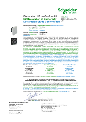Declaration of conformity UE Climasys CVF_V03-EN