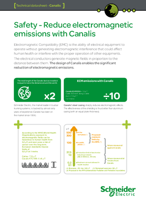 Application sheet - Canalis - Safety - Reduce electromagnetic emissions with Canalis