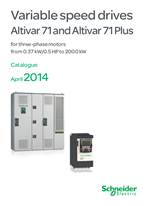 Catalog:  Altivar 71/71 Plus  variable speed drives - English version 2014/04  (web pdf format)