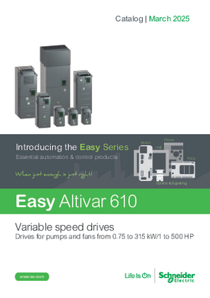 Discover the catalog of Easy Altivar 610 variable speed drives range.