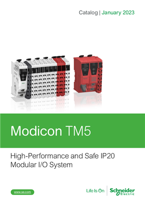 Catalog Modicon TM5 High-Performance and Safe IP20 Modular I/O System_January 2023