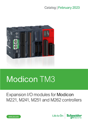 Catalog Modicon TM3 Expansion IO modules for Modicon M221, M241, M251 and M262 plc_February 2023
