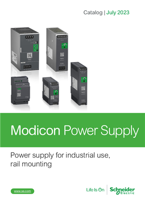 Catalog Modicon Power Supply for industrial use - rail mounting