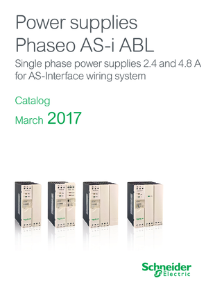Catalog Phaseo AS-i ABL Single phase power supplies 2.4 and 4.8 A for AS-Interface wiring system - March 2017
