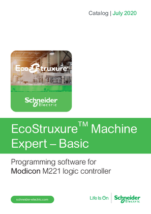 Discover Catalog EcoStruxure Machine Expert-Basic Programming software for Modicon M221 logic controller