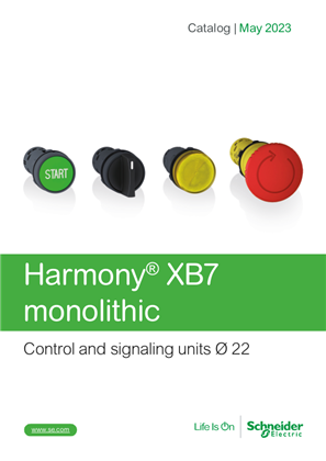Harmony XB7 monolithic, pushbuttons, switches and pilot lights, ф 22