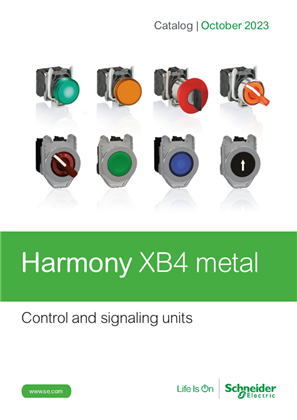 Catalog of Harmony XB4 metal control and signaling units English 01/2022