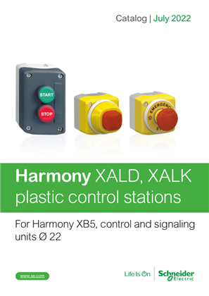 Catalog Harmony XALD and XALK plastic control stations English 09/2021