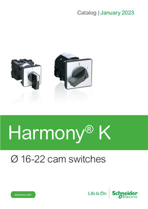 Catalog of Harmony K, cam switches