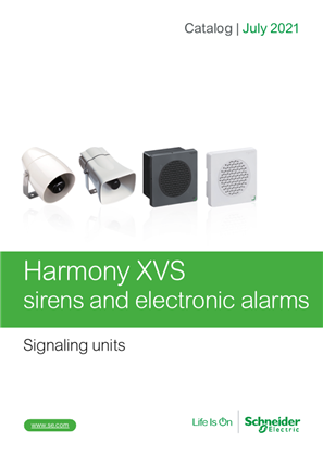 Harmony XVS sirens and electronic alarms catalog