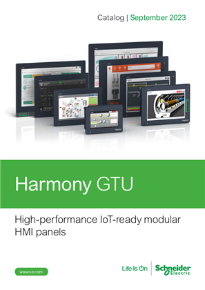 Catalog Harmony GTU High performance IoT-ready modular HMI panels English 10/2021