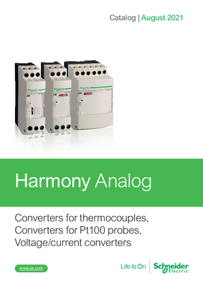 Harmony Analog - Converters for thermocouple - Converters for Pt100 probe - Voltage current converters