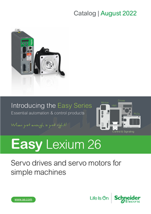 Catalog Easy Lexium 26 Servo drives and servo motors for simple machines - English December 2019
