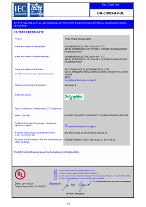 iEM3000 series_UL_CB Certificate