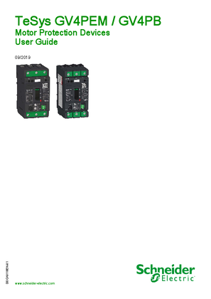 TeSys GV4PEM / GV4PB - Motor Protection Devices - User Guide