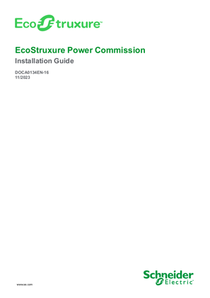 EcoStruxure Power Commission Installation Guide