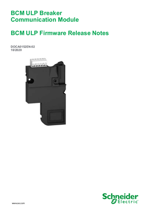 BCM ULP Breaker Communication Module - Firmware Release Notes