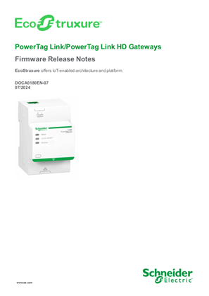 PowerTag Link/PowerTag Link HD Gateways - Firmware Release Notes