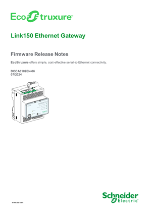 Link150 Ethernet Gateway - Firmware Release Notes