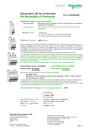 EU Declaration iC60aNHL MCB