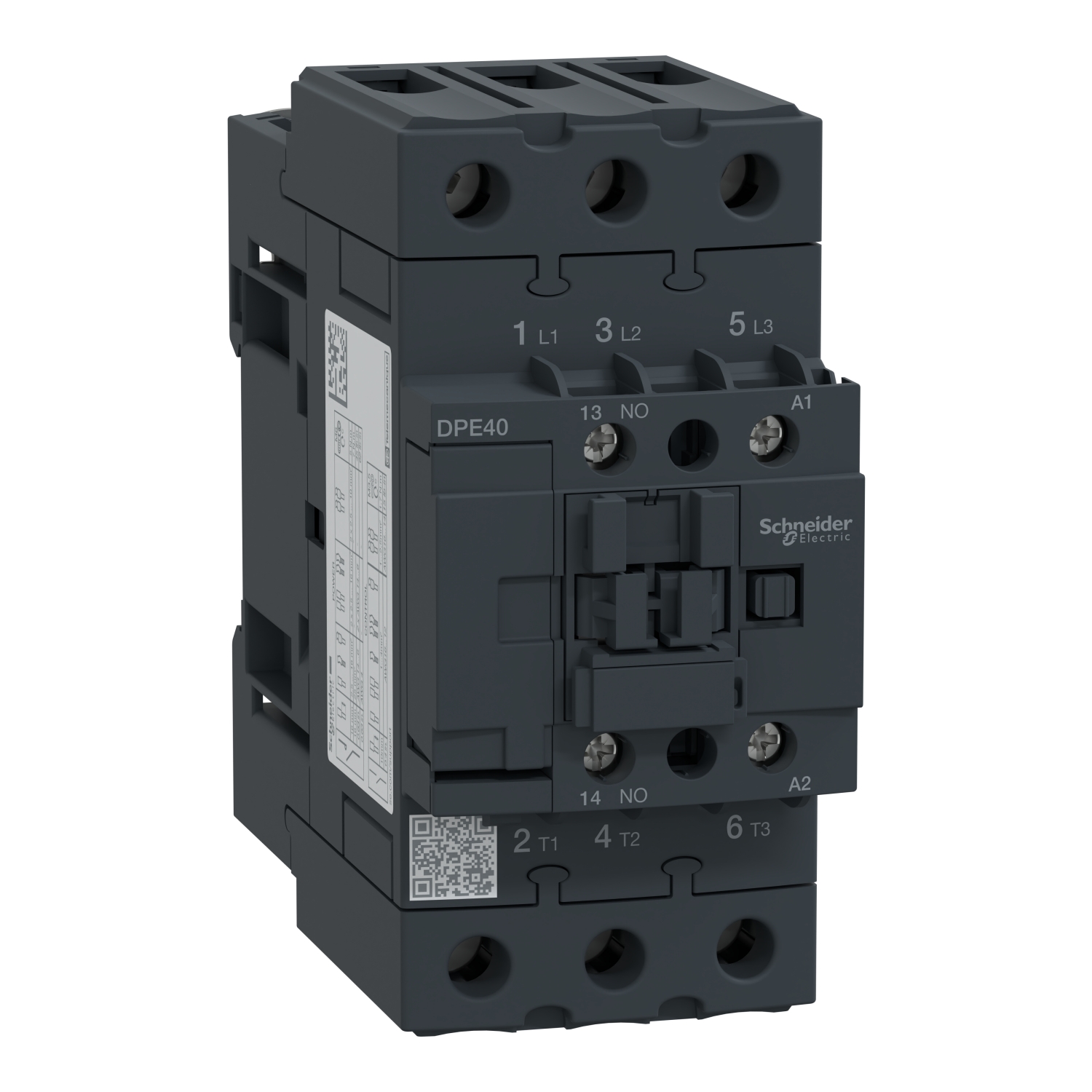 IEC contactor,Easy TeSys DPE,nonreversing,40A,3P,25HP at 480V AC,120V AC 50/60Hz coil