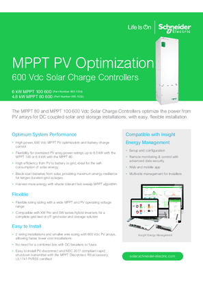 MPPT80 600 Solar Charge Controller - Technical Specifications