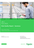 EcoStruxure Power Advisor Data Quality Executive Summary Report