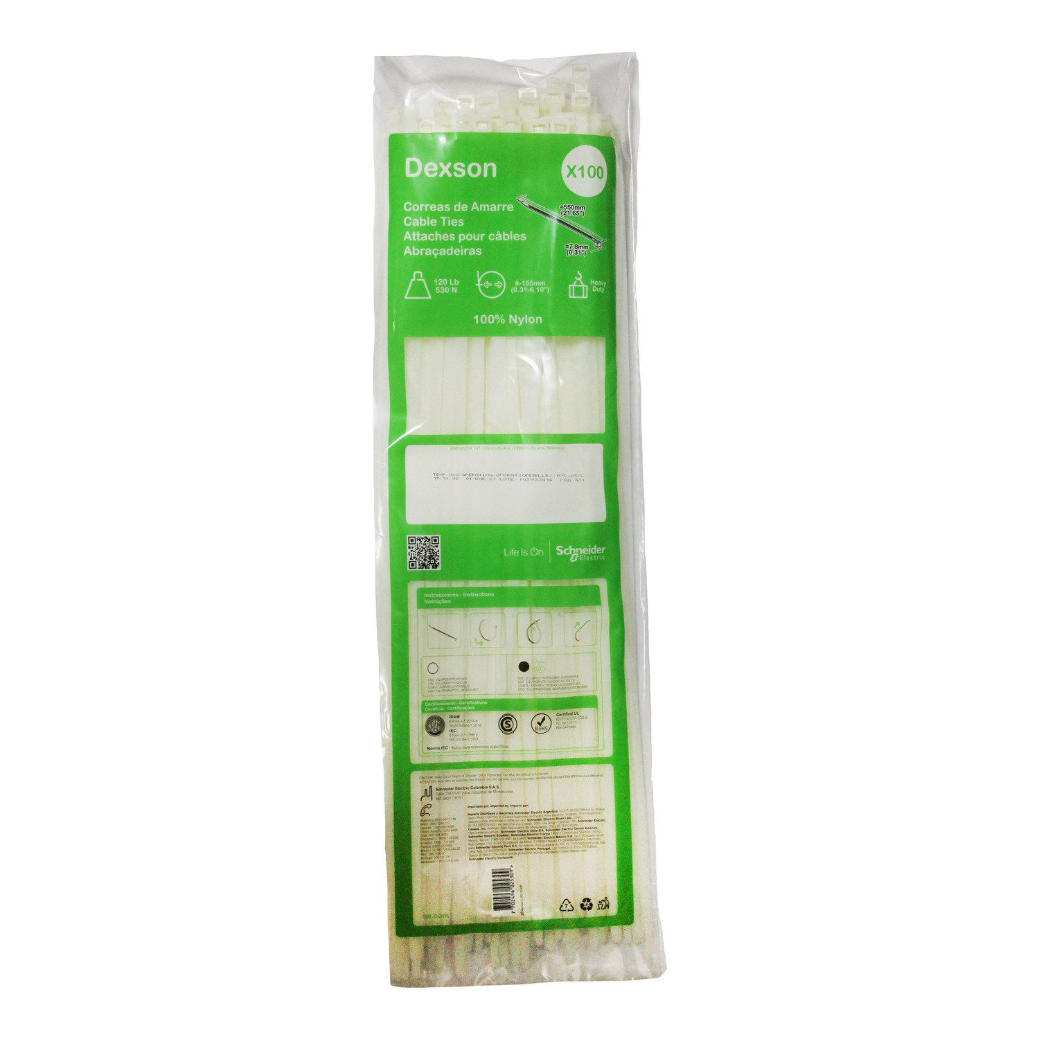 DXN3021B - Dexson - cable tie - 55cm - set of 100 - heavy duty