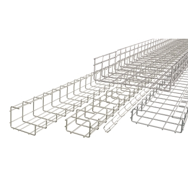 Flexible mesh tray system for the routing of power, data and control cables