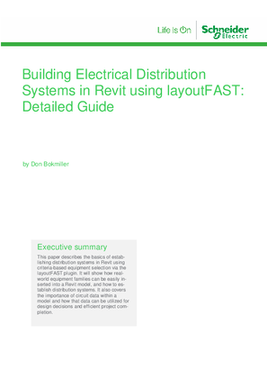 Building Electrical Distribution Systems in Revit using layoutFAST